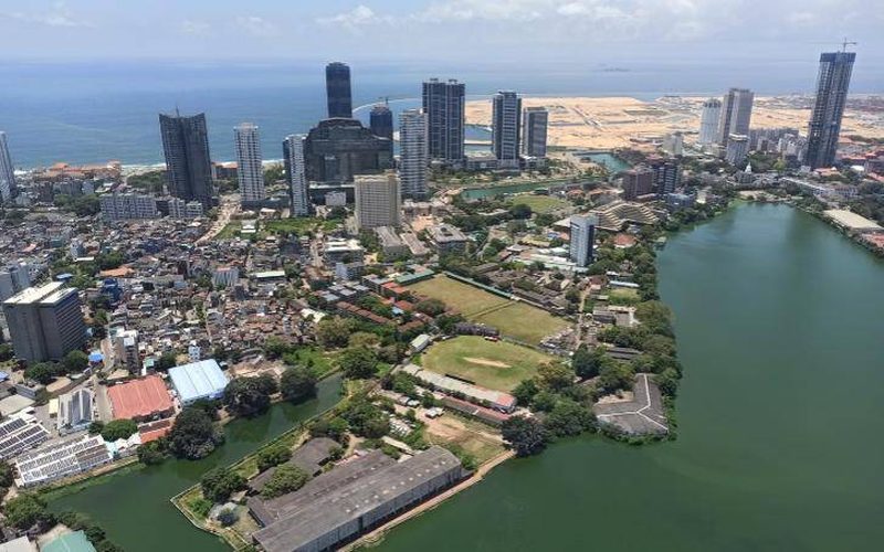 Aerial view of Colombo by Beira Lake